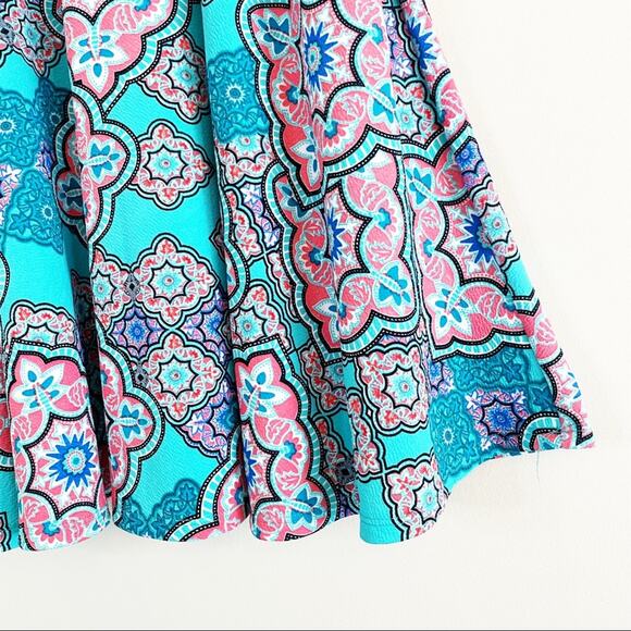 NEW Agnes & Dora mosaic print slip on midi skirt S NEW WITH TAGS - Picture 2 of 13